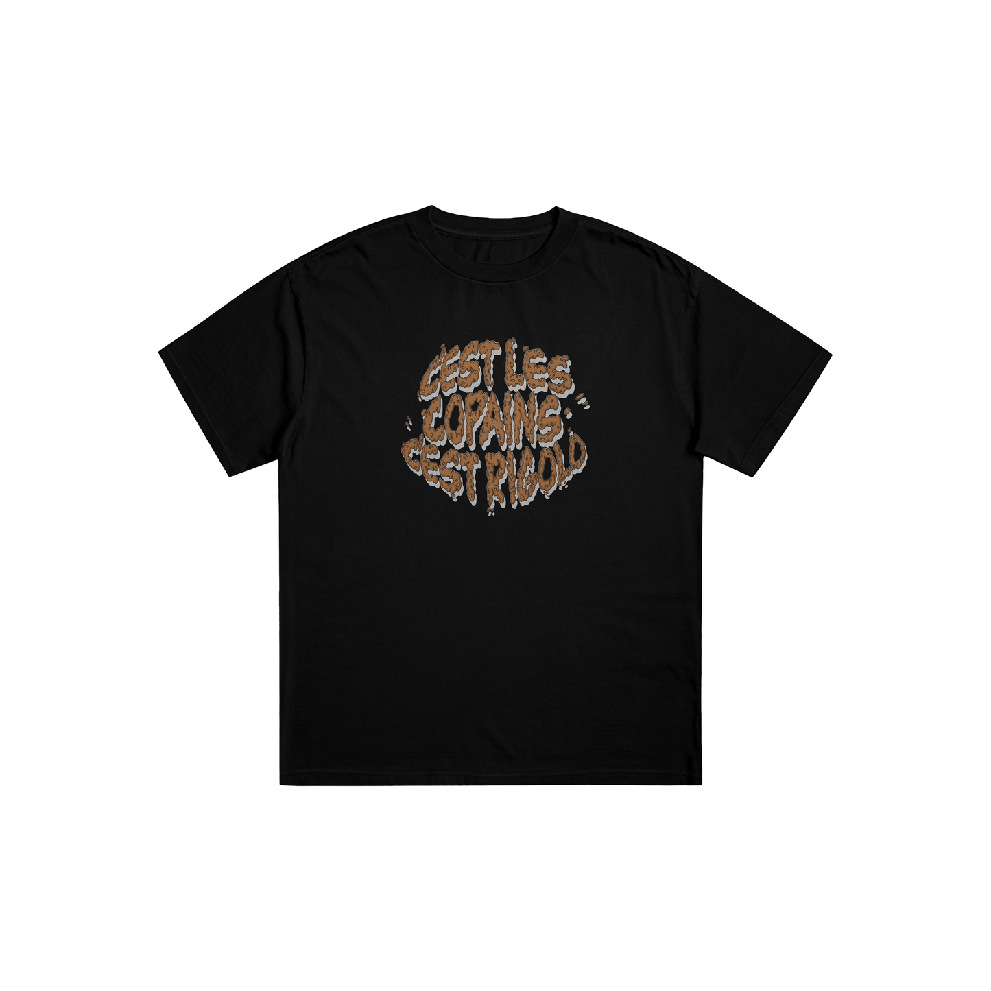 Tee-shirt Noir Caca grand logo Oversize