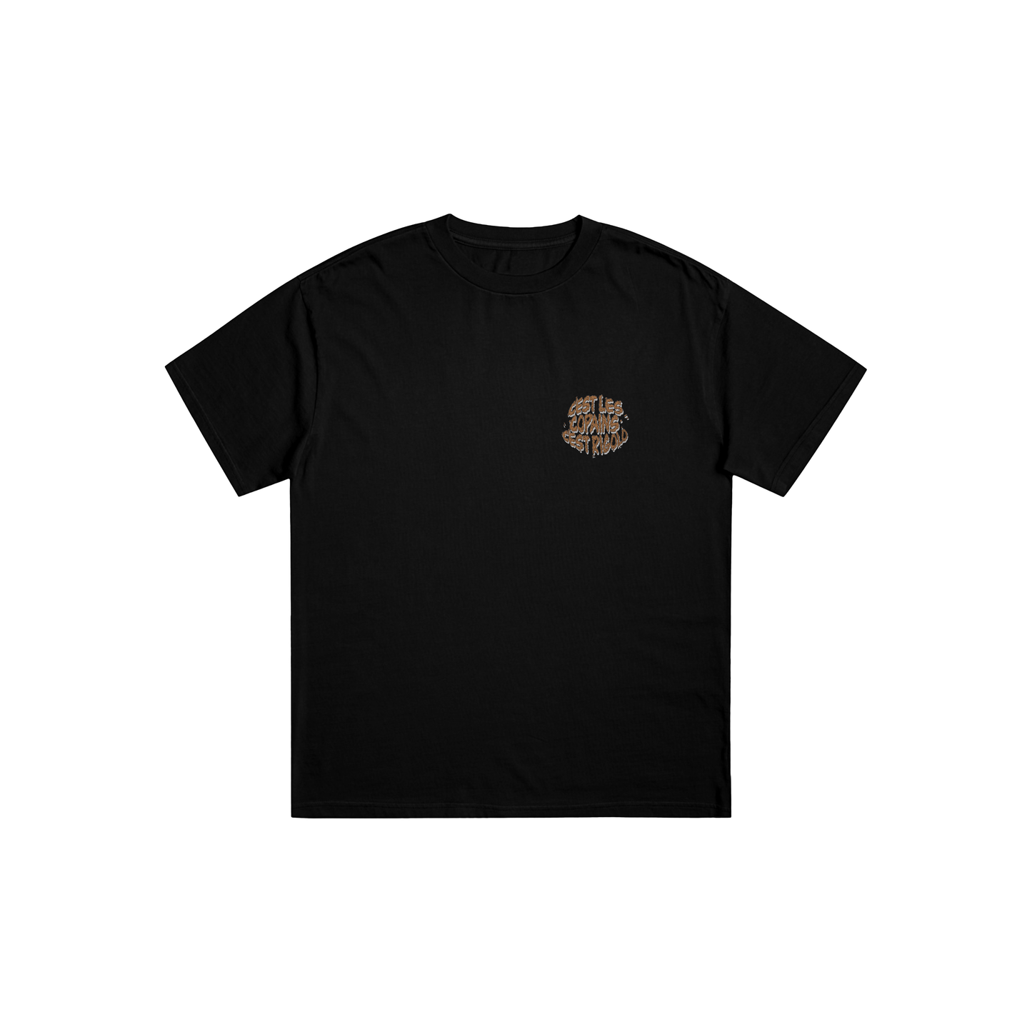 Tee-shirt Noir Caca petit logo Oversize