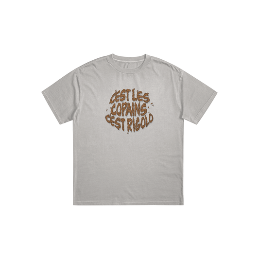 Tee-shirt crème Caca grand logo Oversize