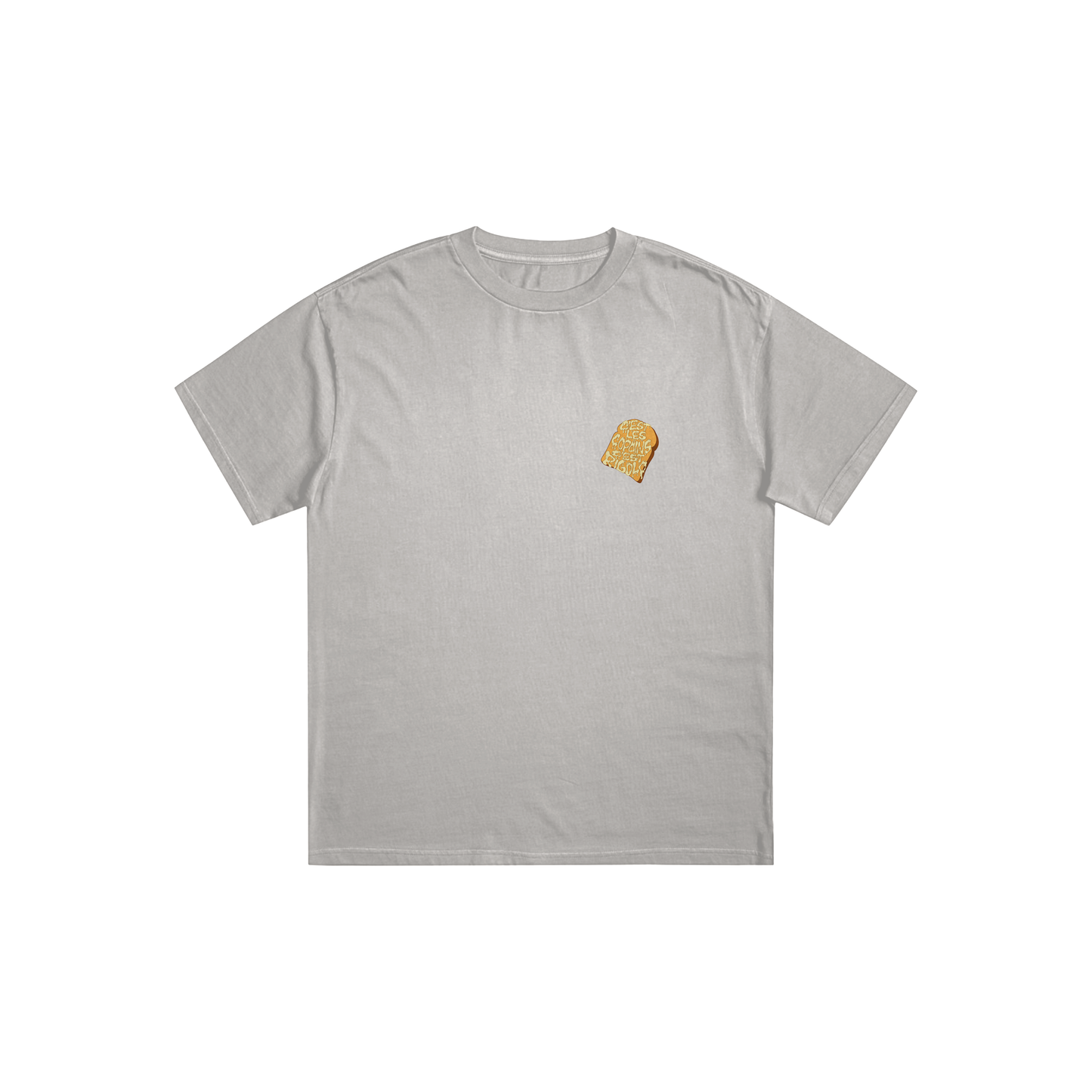 Tee-shirt crème Brioche petit logo Oversize