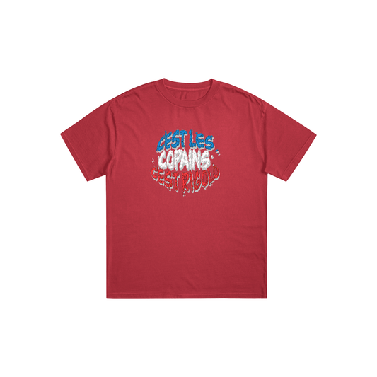 Tee-shirt rouge tricolore