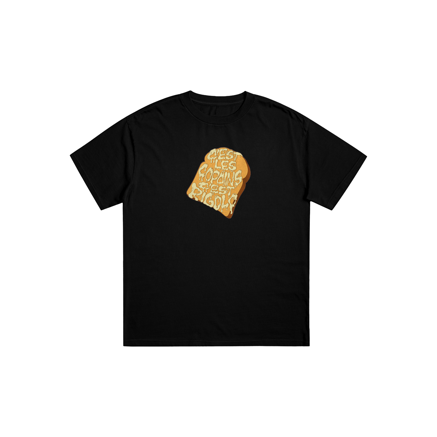 Tee-shirt Noir Brioche grand logo Oversize