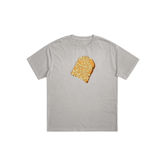 Tee-shirt crème Brioche grand logo Oversize
